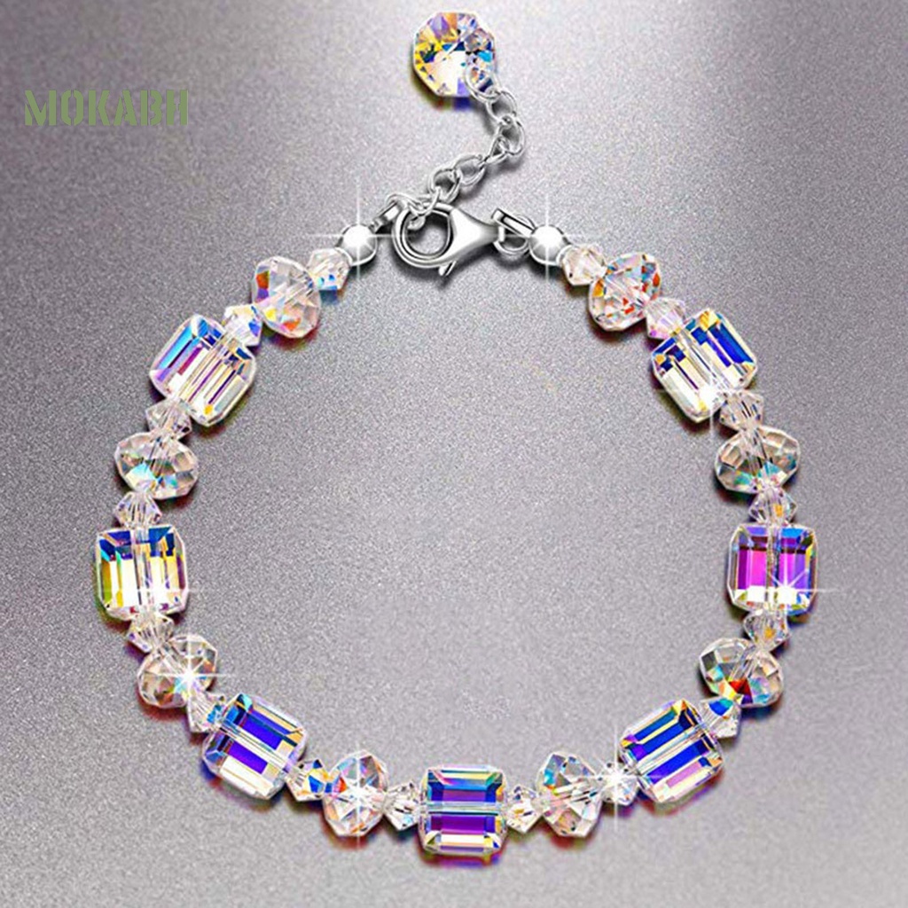 Vòng Tay Mở Rộng Đính Đá Pha Lê Nhân Tạo Có Thể Điều Chỉnh Được