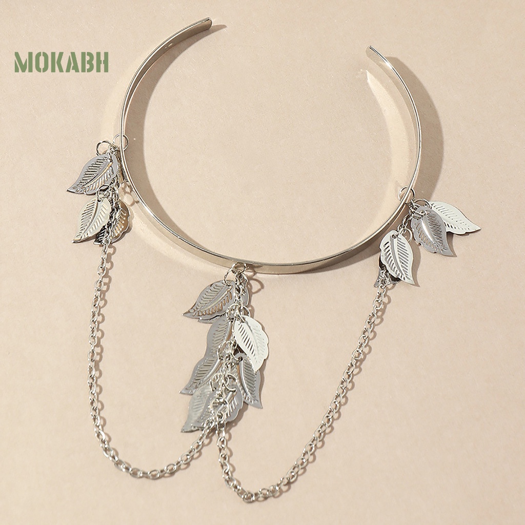 Vòng Đeo Cánh Tay Mở Điều Chỉnh Được Hình Lá Thời Trang Bohemian