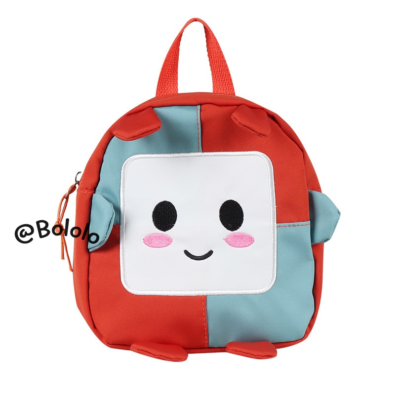 Bololo Ba Lô Đeo Vai Có Dây Chống Thất Lạc Phối Màu Hình Mặt Cười Dễ Thương Trọng Lượng Nhẹ Và Vui Nhộn Cho Bé Mẫu Giáo
