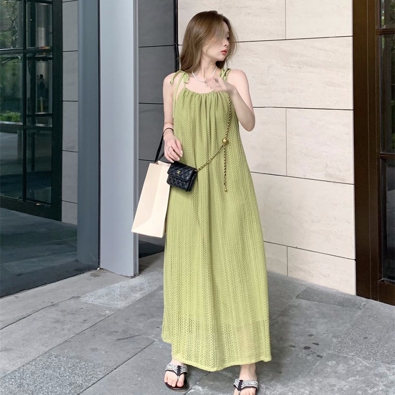 Đầm Dài Rộng Không Tay Thời Trang Mùa Hè Hàng Mới Dành Cho Bạn Nữ