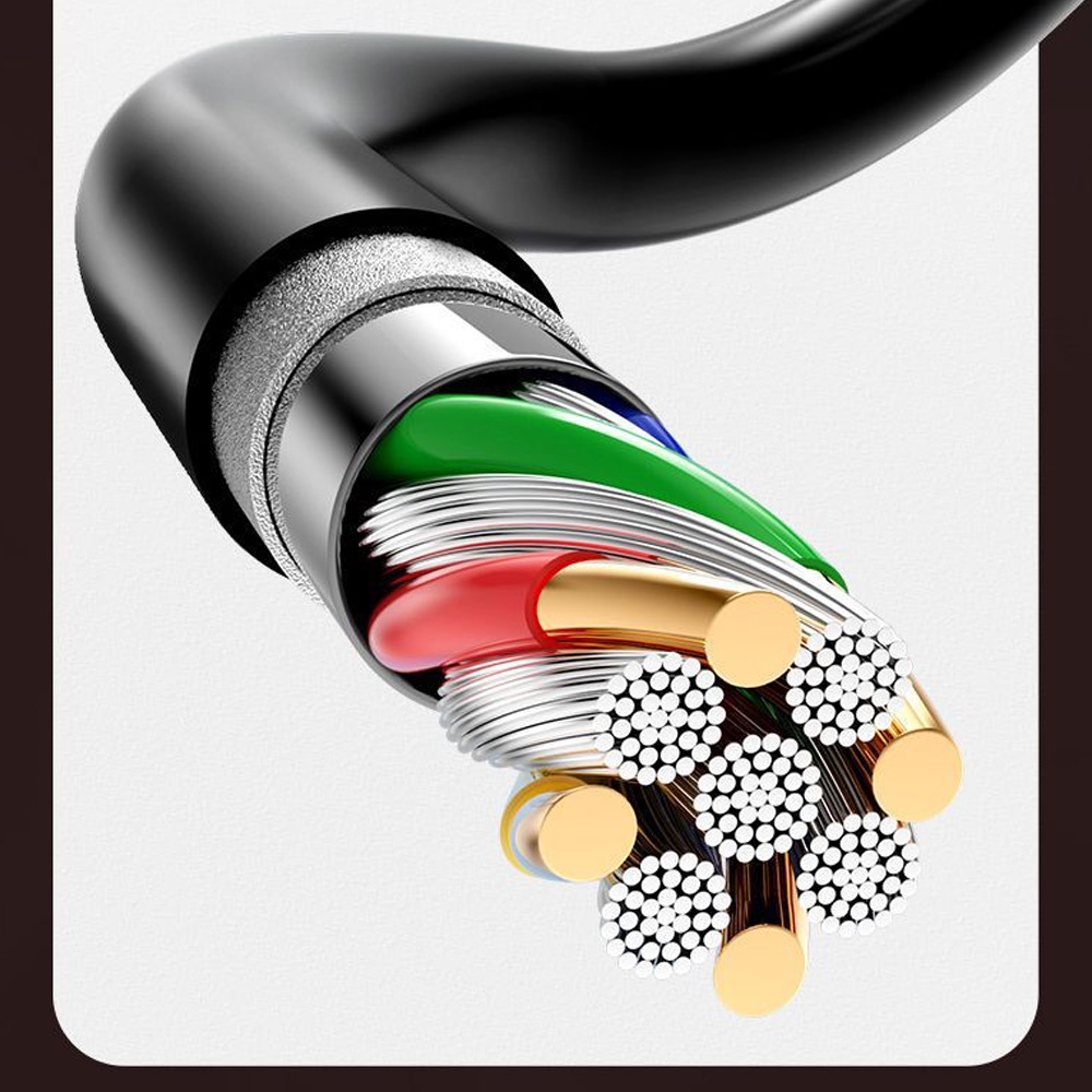 Dây Cáp Sạc Nhanh 3 Trong - 1 / 1.5M Cho IPhone / 6A 66W