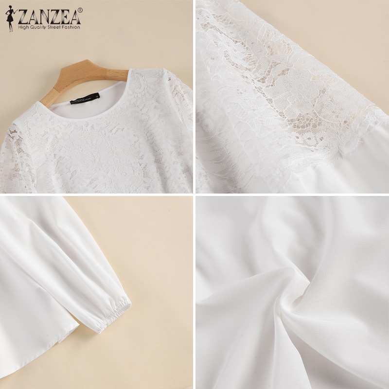 Zanzea Áo Nữ Tay Dài Phối Ren Thời Trang Quyến Rũ
