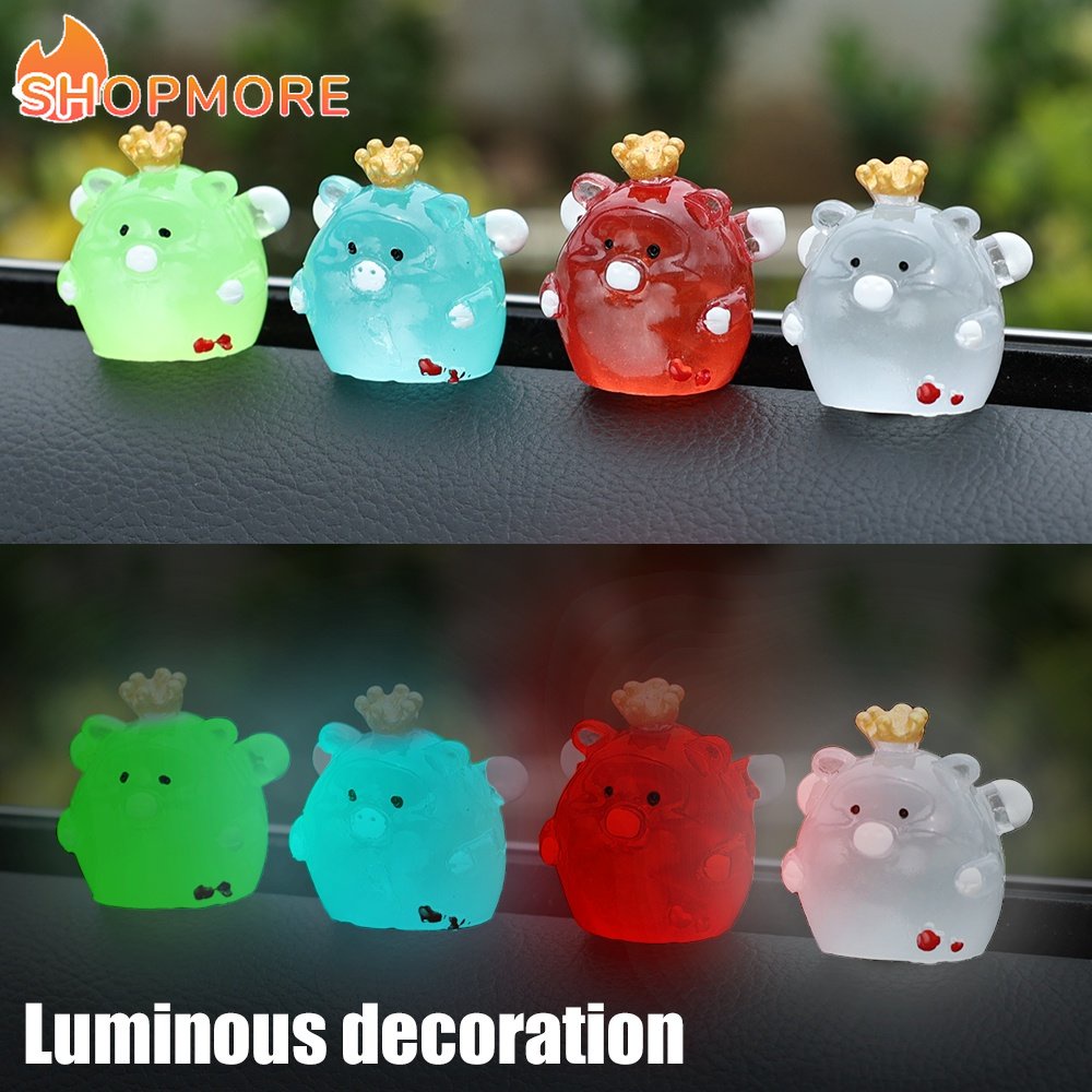 Đồ trang trí Chú Thỏ Mini Bằng Resin Phát Sáng Trong Bóng Tối Trang Trí Tiểu Cảnh Sân Vườn