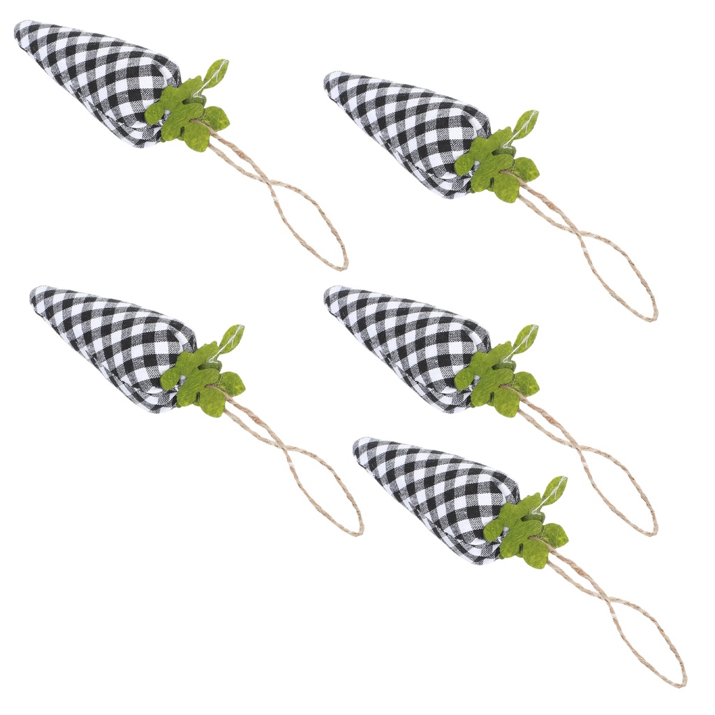 Bộ 5 Cà Rốt Bằng Vải Cotton Kích Thước 20x5cm Dùng Trang Trí