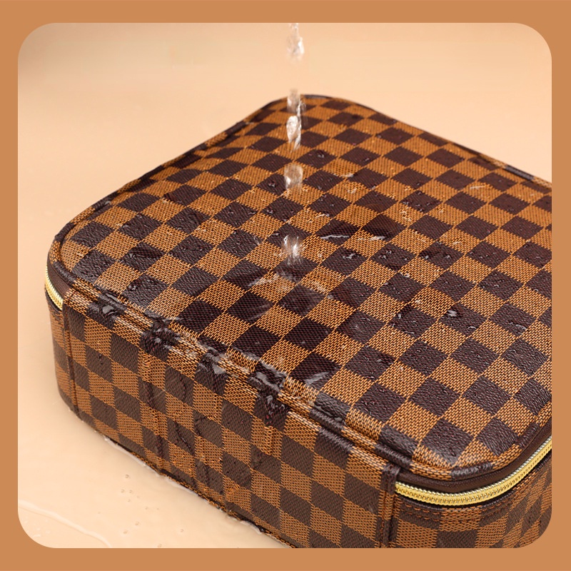 Hộp Đựng Dụng Cụ Trang Điểm Bằng PU Sức Chứa Lớn Tiện Dụng