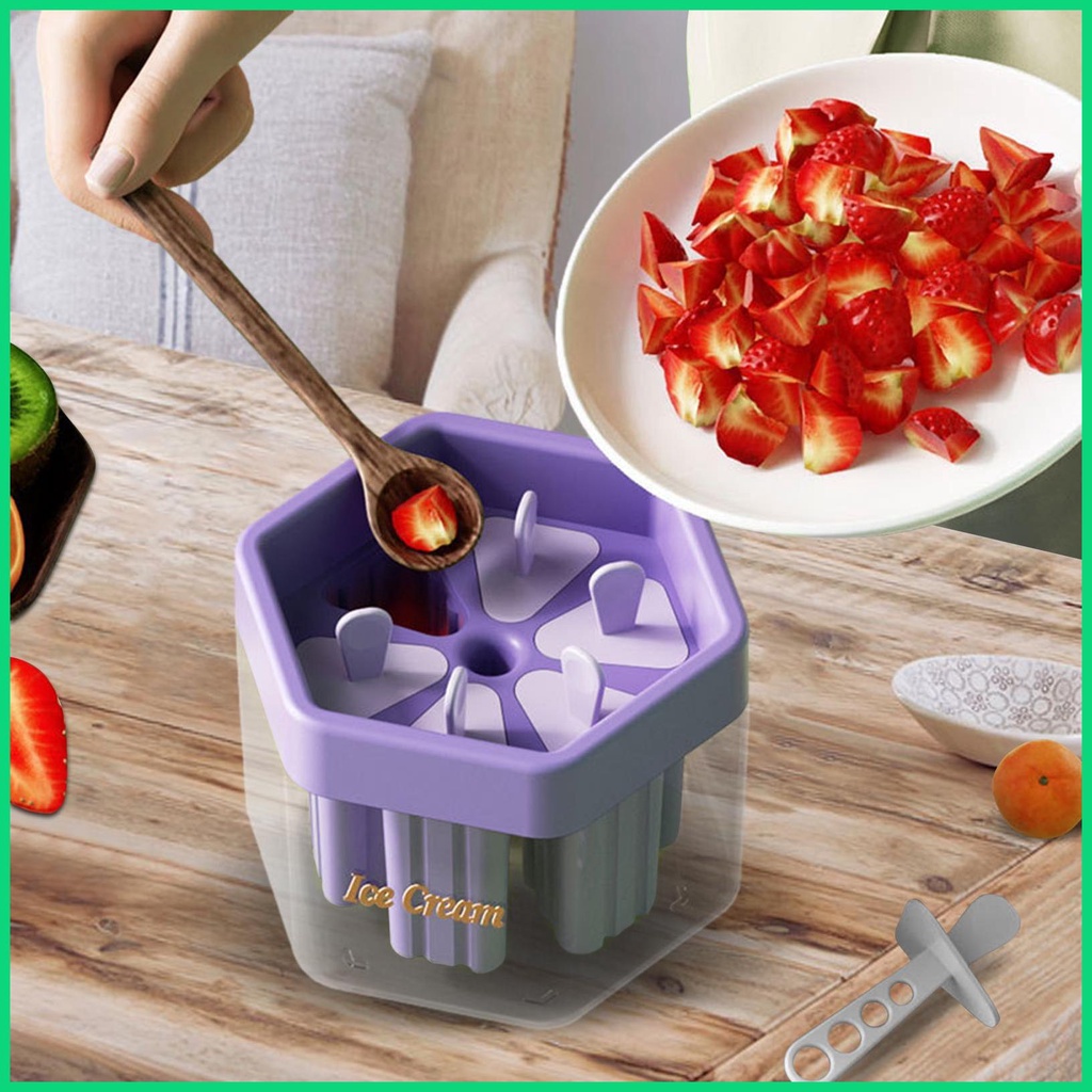 Khuôn Làm Kem 6 Ngăn Dễ Tháo Lắp Tiện Dụng Cho Gia Đình DIY