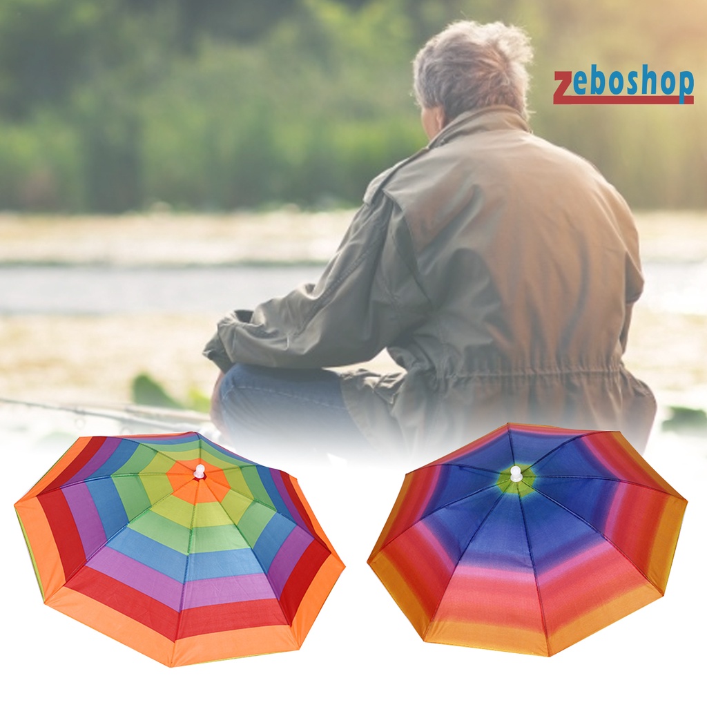 Dù Chống Thấm Nước Bằng Nylon Màu Sáng Để Đi Câu Cá Tiện Dụng