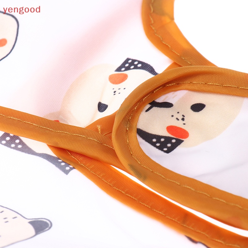 Yếm Ăn Tay Dài Chống Thấm Nước Có Túi Dành Cho Trẻ Em Mới Tập Đi