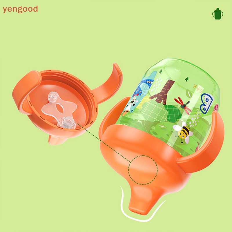 Cốc Uống Nước Có Nắp Lật Và Tay Cầm Chống Tràn Dành Cho Bé Sơ Sinh