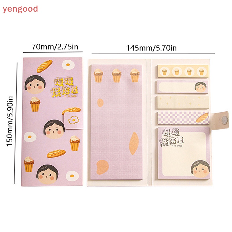 (YGD) Set 120 Tờ Giấy Dán Ghi Chú DIY Họa Tiết Cô Gái Hoạt Hình Trang Trí Văn Phòng Trường Học