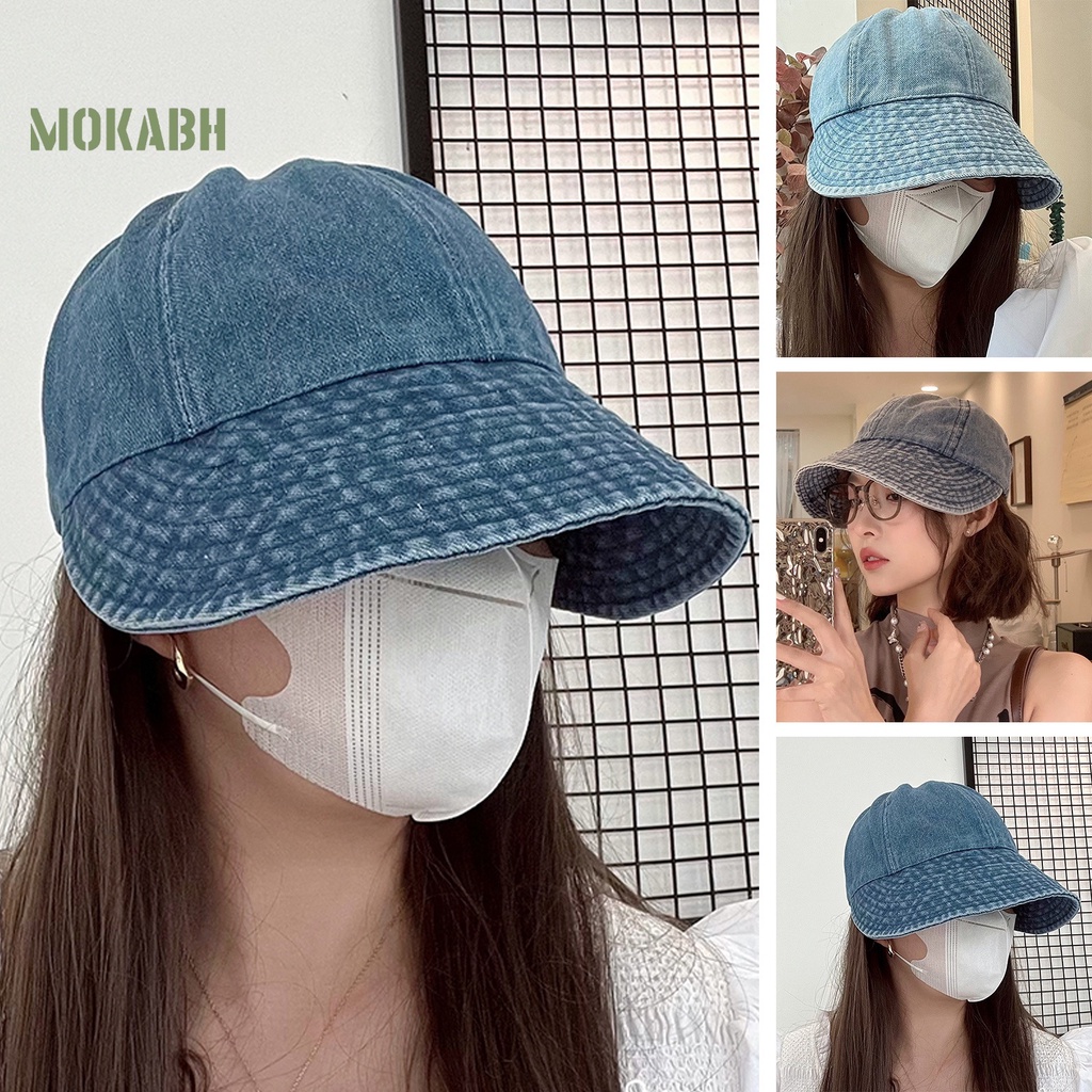 Mũ Chống Nắng Bằng Polyester Vành Rộng Có Dây Rút Chống Tia UV Đa Năng