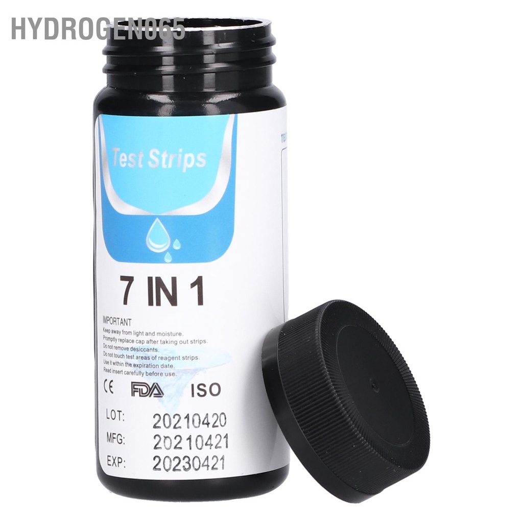 Hydrogen065 Bộ 50 Giấy Kiểm Tra Chất Lượng Nước 7 Trong 1 Đa Năng PH Thử Cho Bể Bơi Cá