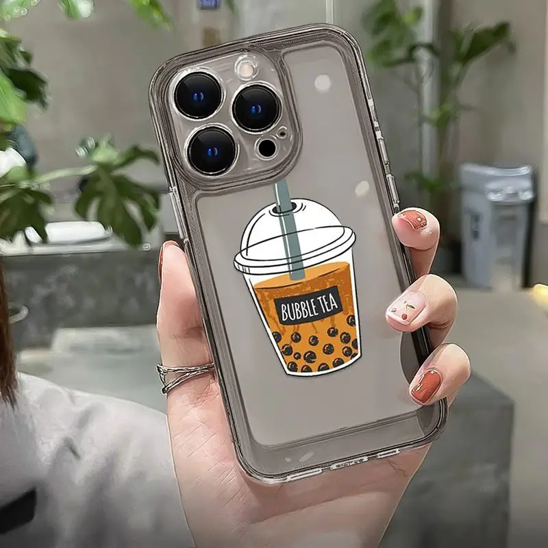 Ốp Điện Thoại TPU Mềm Trong Suốt Chống Sốc Có Nút Độc Đáo Cho IPhone 11 14 13 12 Pro Max XS X XR 7 + 8 6 6S Plus Sự Bảo Vệ