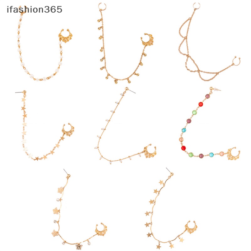 Khuyên Mũi Tua Rua Đính Ngọc Trai Giả Bằng Hợp Kim Thời Trang Bohemia Cho Nữ ifashion365