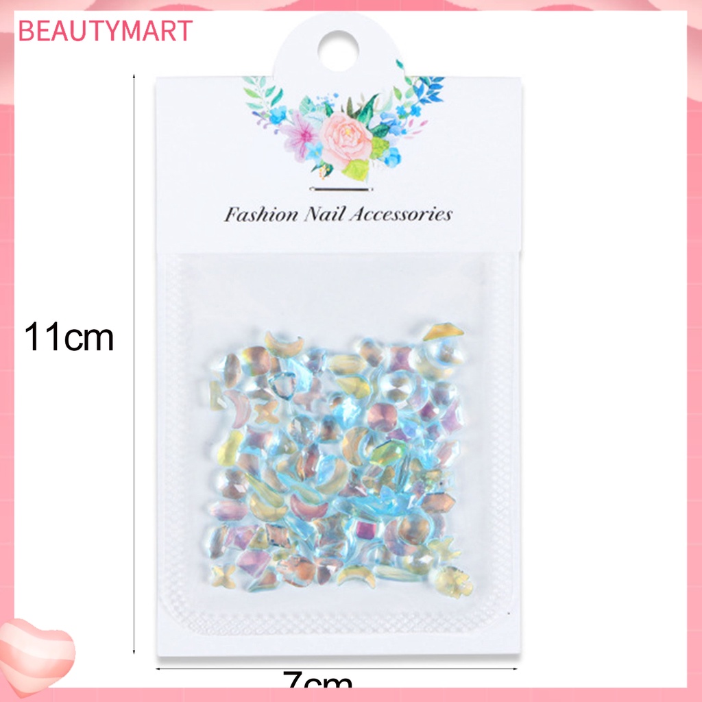 Set 100 Phụ Kiện Trang Trí Móng Tay Nghệ Thuật Nhiều Màu Sắc Không Phai