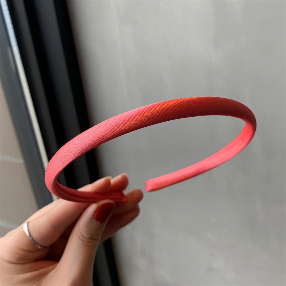 Băng đô cài tóc rửa mặt Bằng Satin Mỏng Màu Sắc Ngọt Ngào Xinh Xắn Cho Nữ