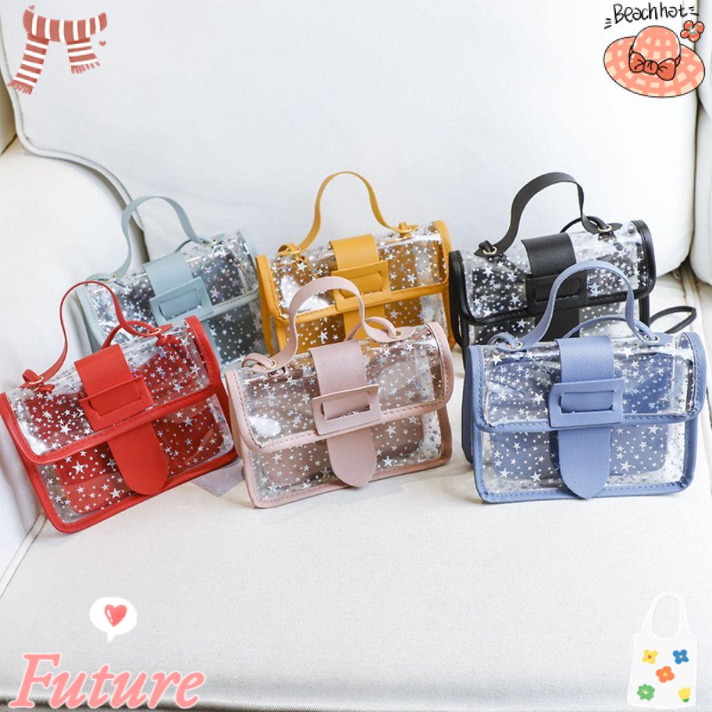 Túi Đeo Vai Trong Suốt Họa Tiết Ngôi Sao Dễ Thương Cho Nữ
