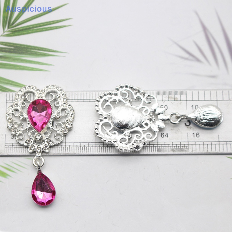 Mặt Dây Chuyền Hợp Kim Hình Giọt Nước Đính Đá Nhiều Màu Sắc Dùng Trang Trí Quần Áo DIY