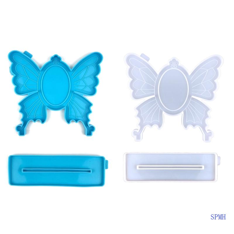 Khuôn Silicone Làm Móc Khóa DIY Hình Bươm Bướm Xinh Xắn