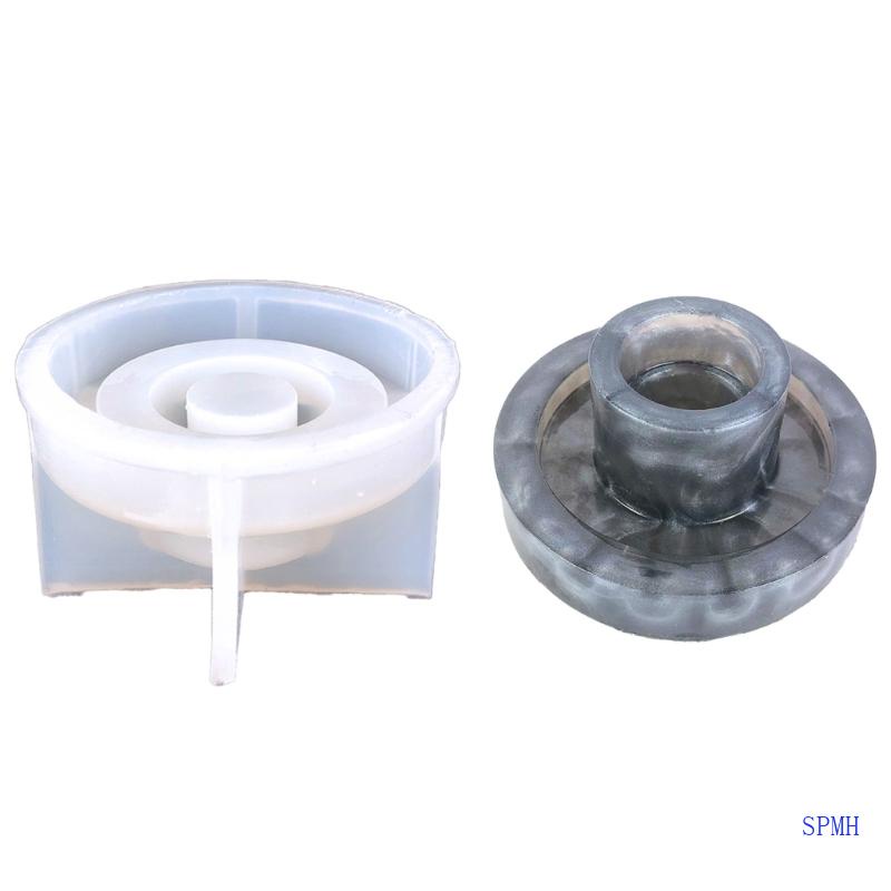 Khuôn Làm Đế Nến Thủ Công DIY Hình Tròn Bằng Silicon