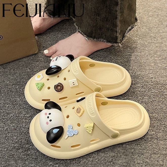 FEIJIANU dép Cross dép sandal nữ giày đi biển đáng yêu thoải mái 060303