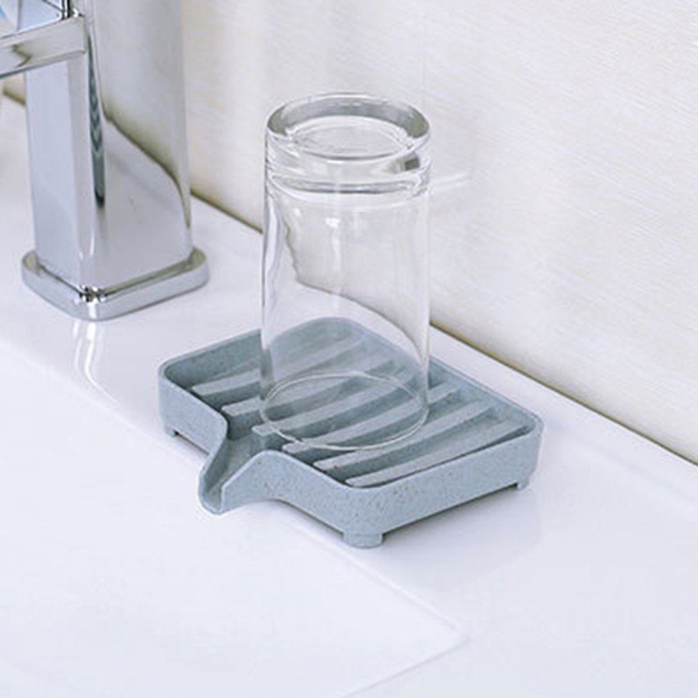 =Christmas=Soap Holder Creative Wheat Straw Plastic Non-slip Draining Shelf Bathroom Dish