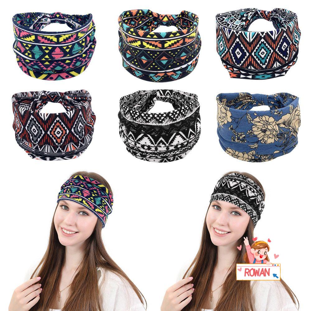 Băng Đô Cài Tóc Thấm Hút Mồ Hôi Phong Cách Boho Cho Nữ