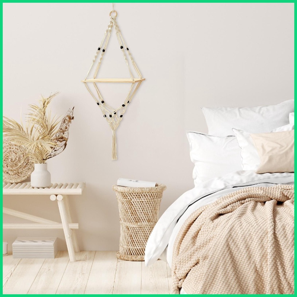 Khung Treo Chậu Cây Nổi Bằng Macrame Độc Đáo Trang Trí Phòng Ngủ Jiwvnjiwvn
