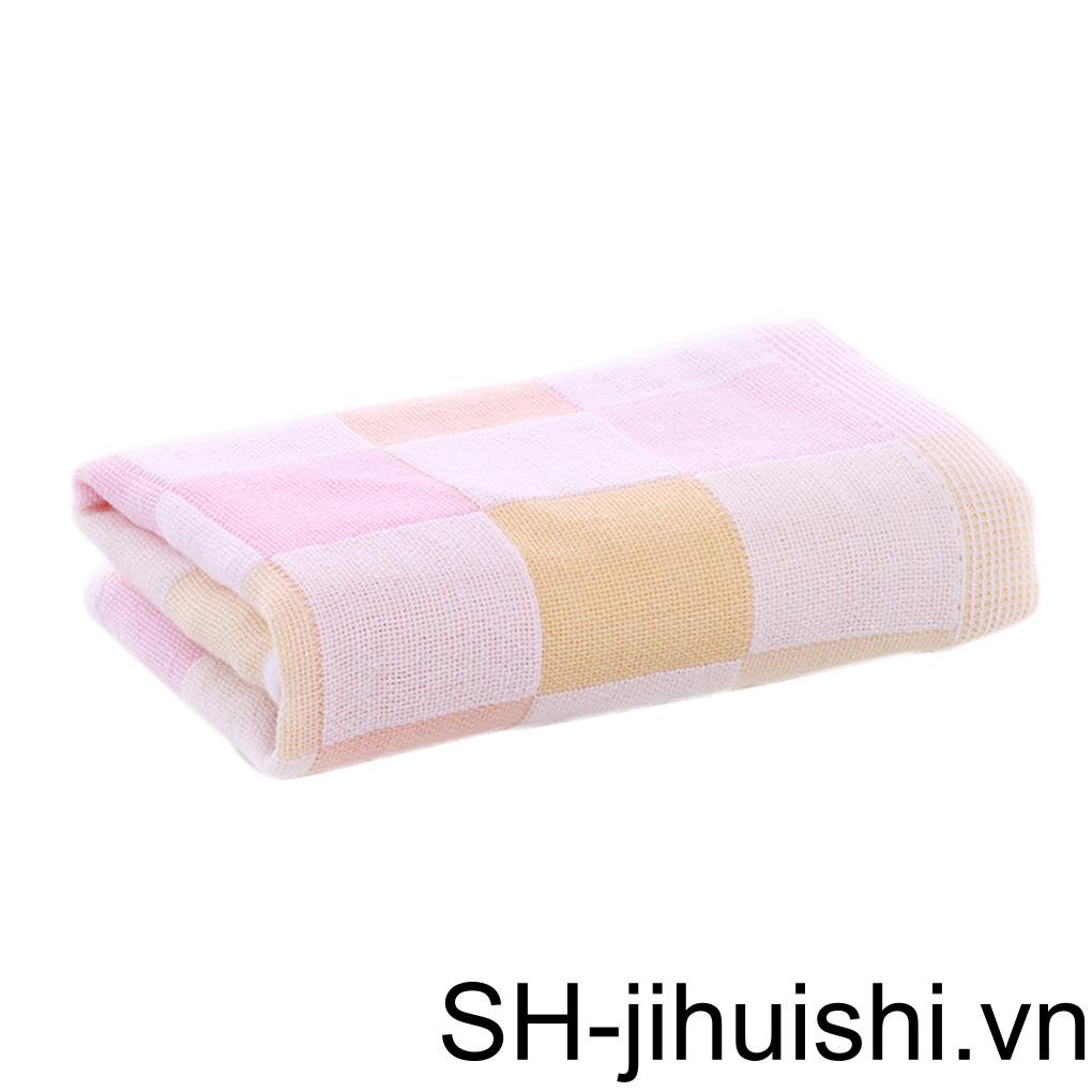 Khăn Mặt Vải Cotton Dệt Hai Lớp Họa Tiết Kẻ Sọc