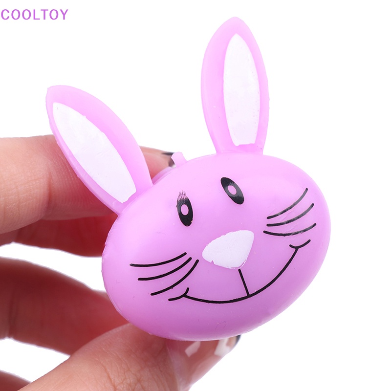 Cooltoy Nhẫn Nhựa Hình Thỏ Hoạt Hình Có Đèn Phát Sáng Dành Cho Trẻ Em