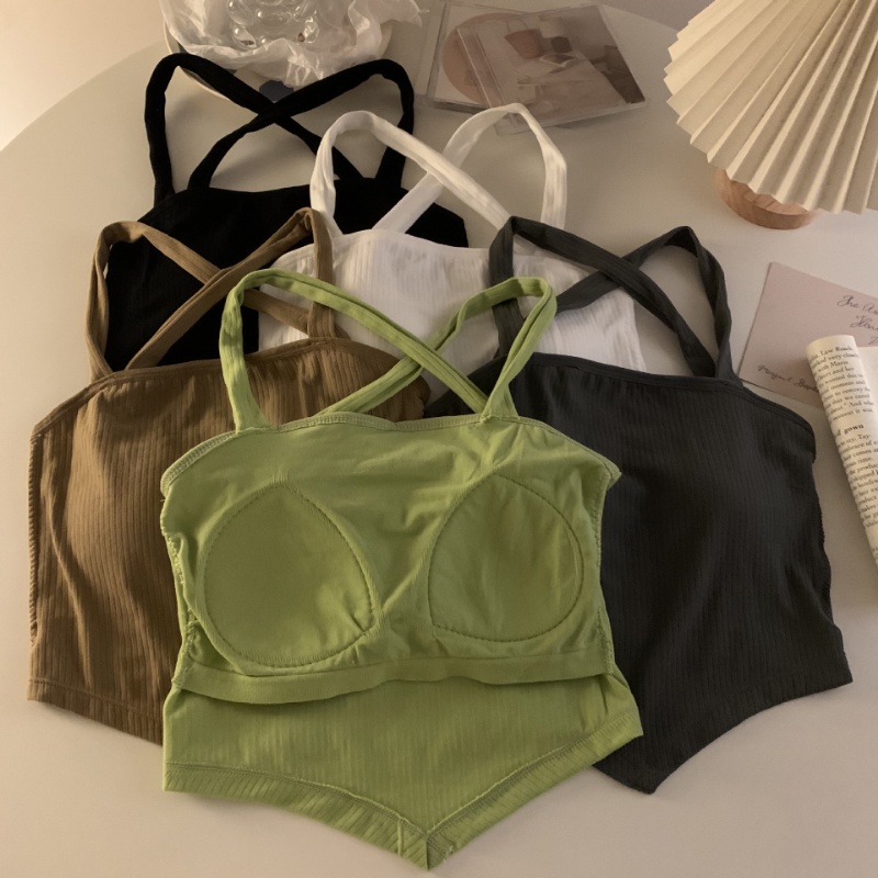Áo Croptop Hai Dây Có Mút Nâng Ngực Thời Trang Quyến Rũ Cho Nữ