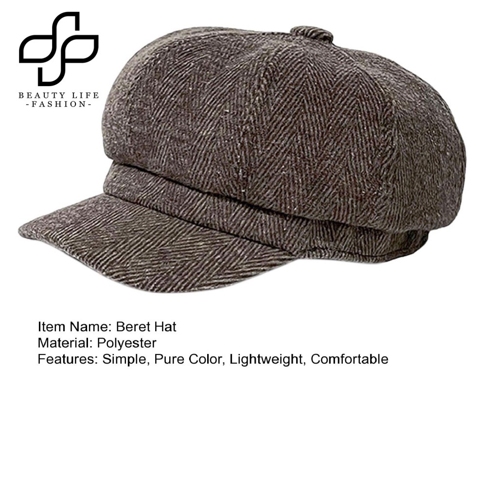 Mũ Beret Chống Nắng Bằng Polyester Thoáng Khí Không Phai Màu Phong Cách Cổ Điển Thời Trang Cho Nam Và Nữ