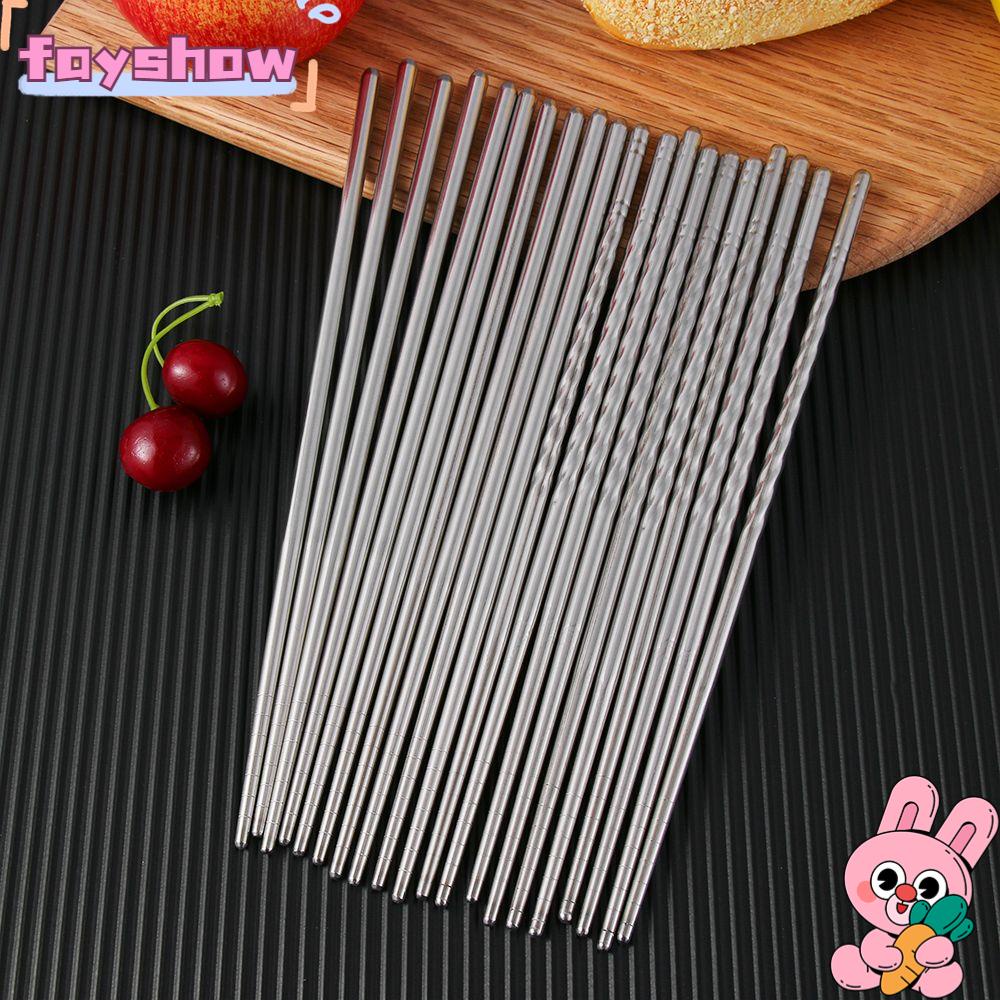 Set 3 Đôi Đũa Bằng Thép Không Gỉ Cao Cấp Có Thể Tái Sử Dụng