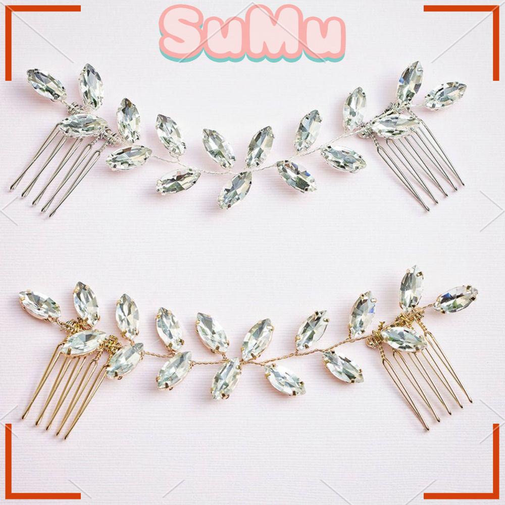 Lá SUMU|Lược Chải Tóc Tạo Kiểu Độc Đáo Tiện Dụng|Vương Miện Cài Tóc Cô Dâu Sang Trọng