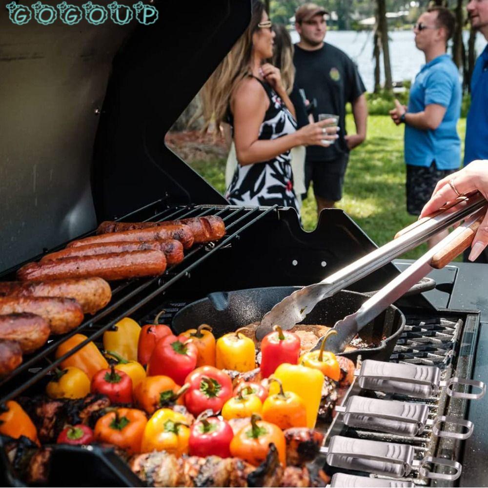 Vỉ Nướng BBQ Kèm 6 Giá Đỡ Bằng Thép Không Gỉ Tiện Dụng