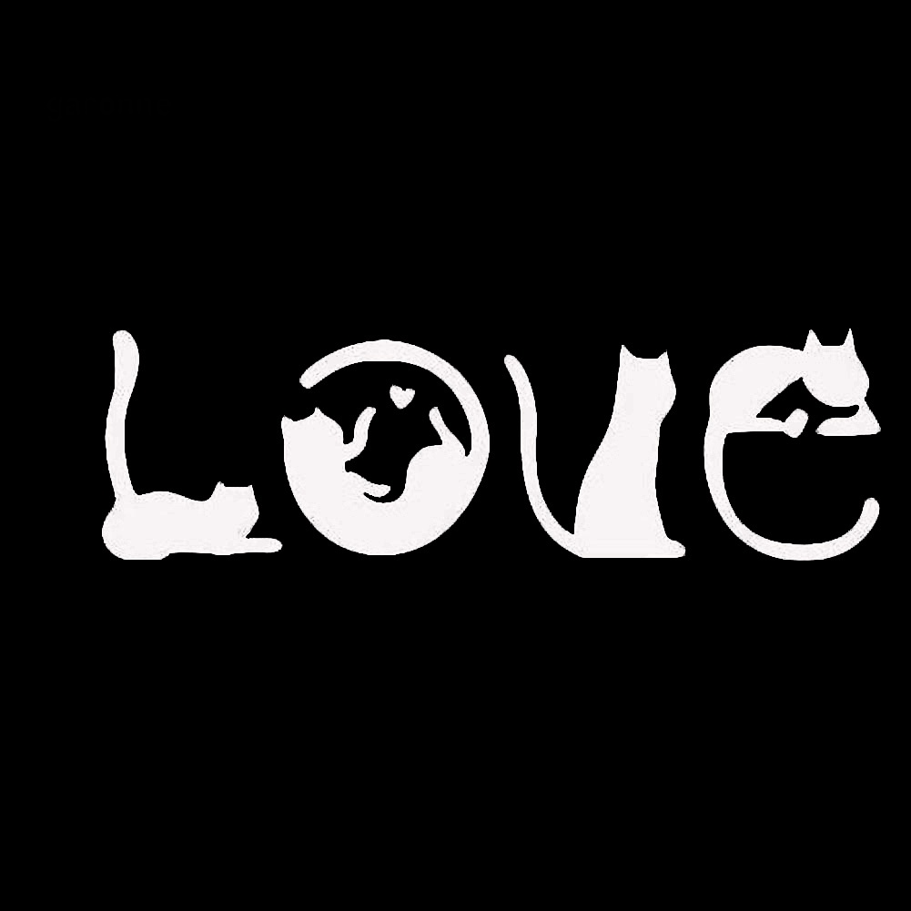 Nhãn Dán Trang Trí Xe Hơi Họa Tiết Mèo Dễ Thương Bắt Mắt