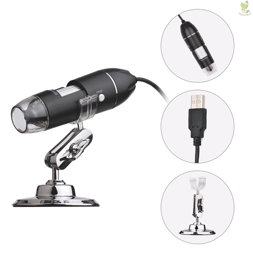 1000X USB Portable Mini Electronic Microscope Handheld Digital Magnifier for Laptop Desktop Insect Skin Plant Observatio   Came-6.5
