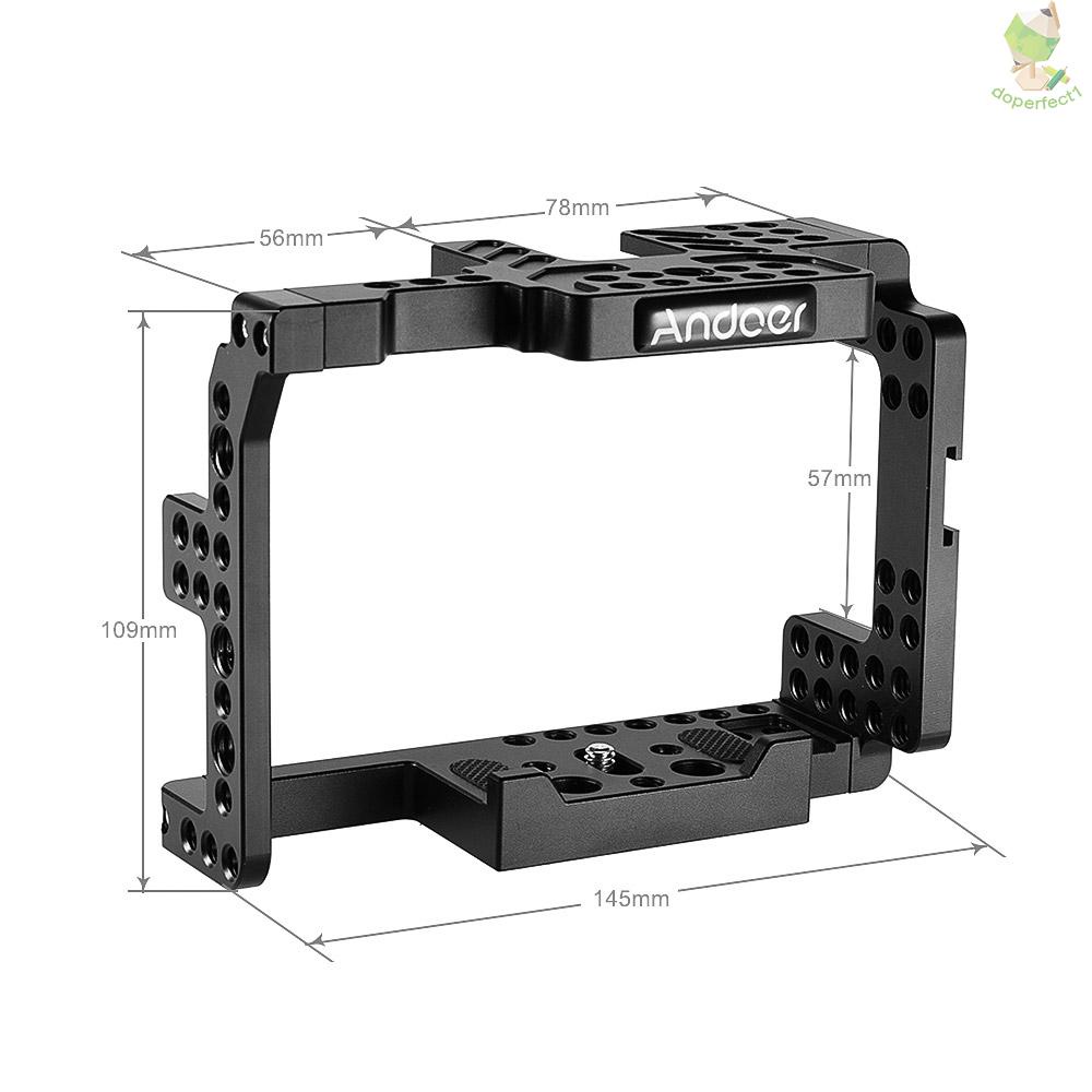 Andoer Protective Video Camera Cage Stabilizer Protector w/ Top Handle for  A7II A7RII A7SII  ILDC Mirrorless Camcorder   Came-6.5
