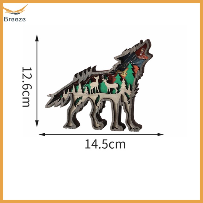 Phụ Kiện Trang Trí Nhà Cửa Hình Động Vật Nhiều Tầng Bằng Gỗ Độc Đáo