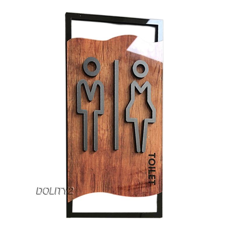 Bộ 2 Bảng Hiệu In 3D Dành Cho Nhà Hàng / Khách Sạn Nam Nữ
