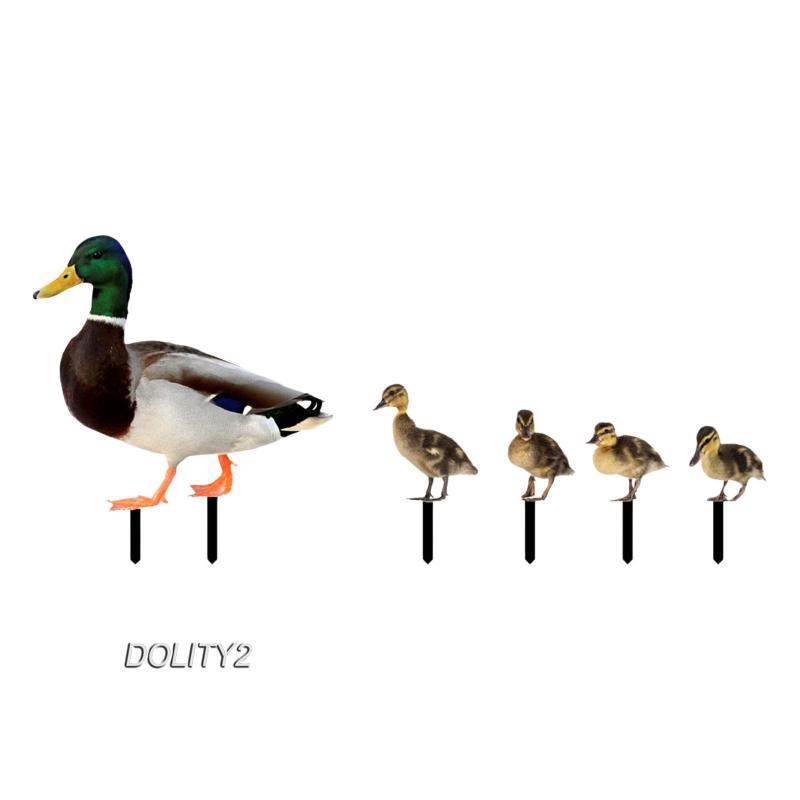 Set 2 / 5 Tượng Vịt Phẳng Điêu Khắc Trang Trí Lễ Phục Sinh