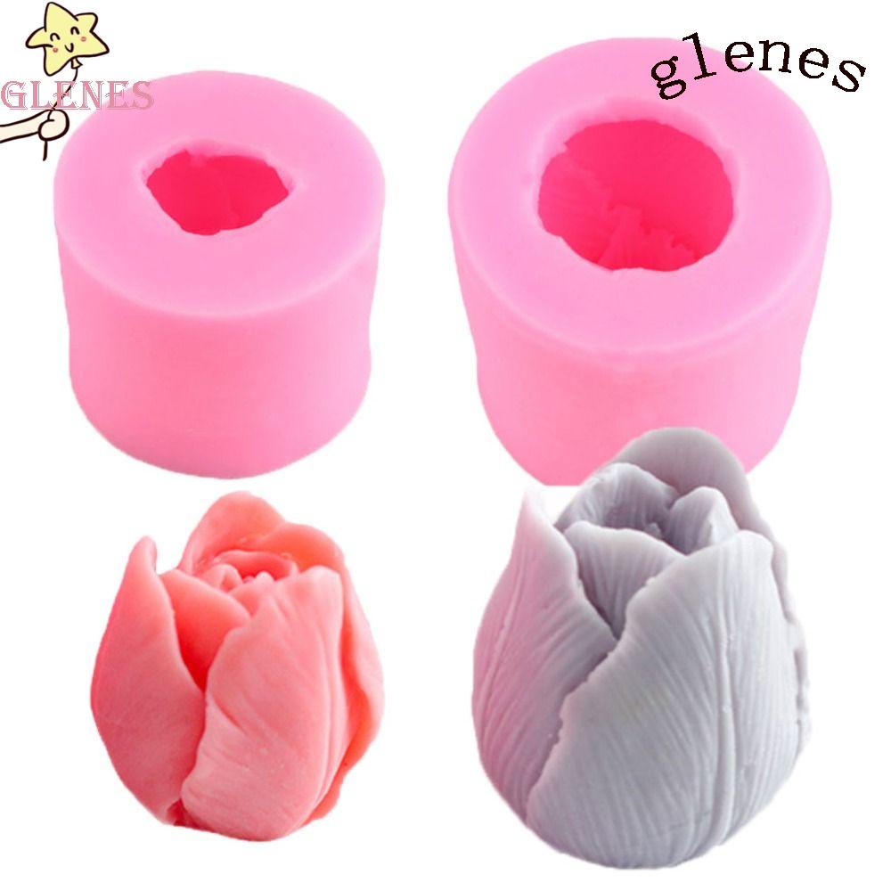 Khuôn Làm Nến Thơm Tráng Miệng Hình Hoa Tulip Đa Năng Dễ Làm Sạch
