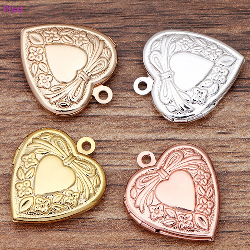 Mặt Vòng cổ Hình Trái Tim Bằng Đồng Thau DIY