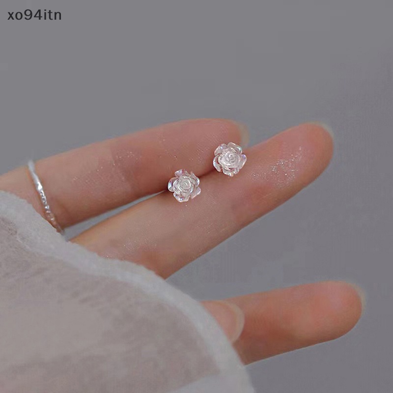 Tn Bông Tai Hình Hoa Trà Bằng Nhựa resin Nhẹ Nhàng Cá Tính Kiểu Pháp n