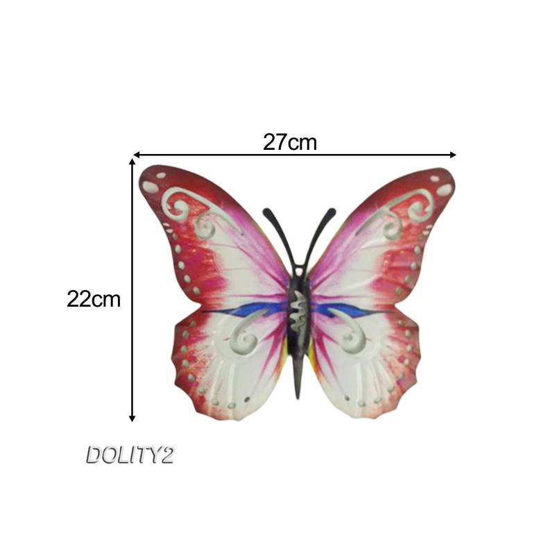 [Dolity2] Hình Dán Tường Nghệ Thuật Bướm Kim Loại Trang Trí Nền Nông Trại