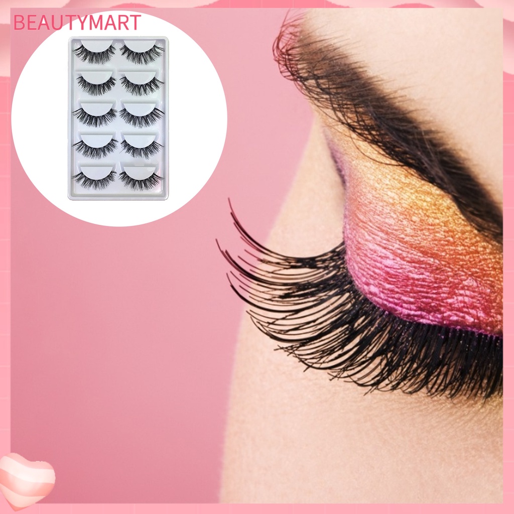 Set 5 Cặp Lông Mi Giả Dài Và Dày Tự Nhiên Trang Điểm Cho Nữ