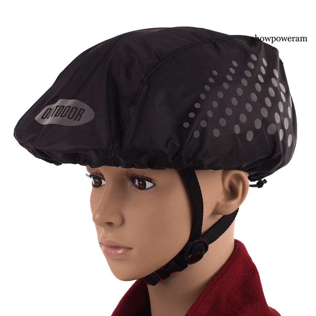 Vỏ Bọc Mũ Bảo Hiểm Bằng Vải Oxford Họa Tiết Chấm Bi Phản Quang Chống Thấm Nước Tiện Dụng