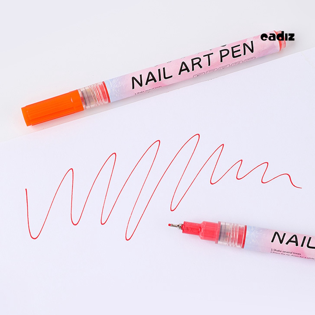 Set 12 Bút Vẽ Móng Nghệ Thuật Nhanh Khô Không Mùi Màu Sắc Tươi Tắn Cho Nữ