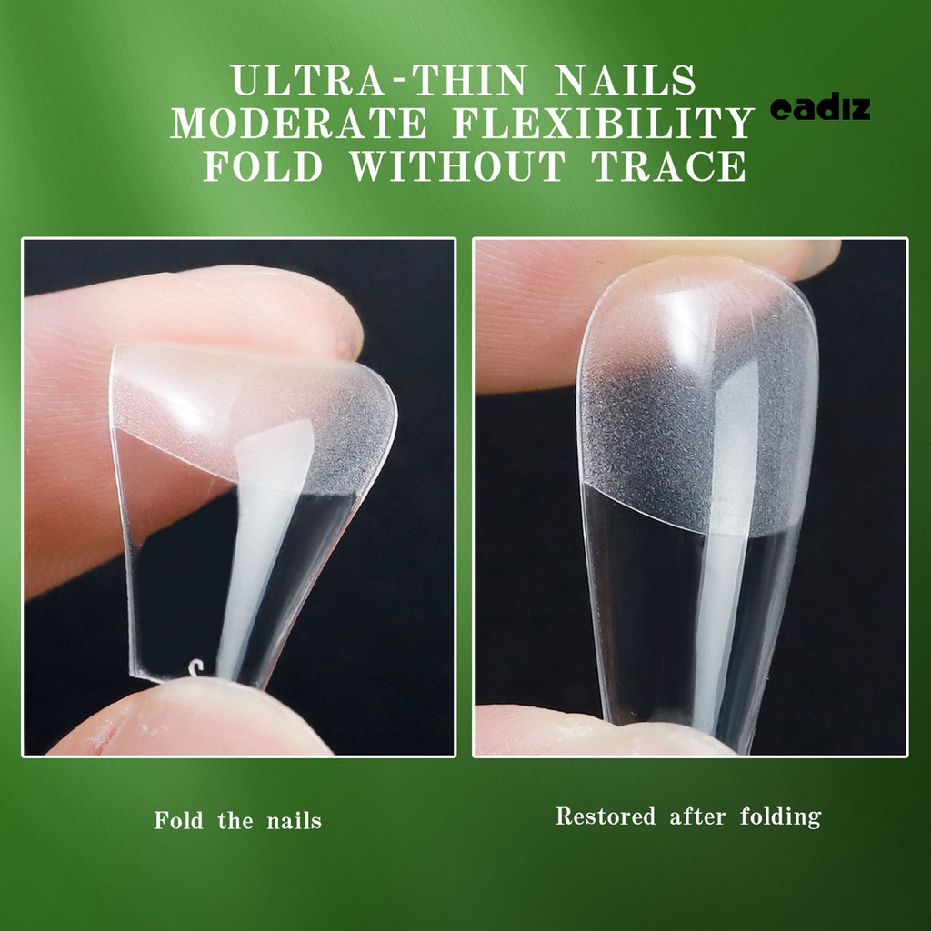 Bộ 120 Móng Tay Giả Bằng Nhựa Trong Suốt Nhiều Hình Dạng Có Thể Tháo Rời DIY