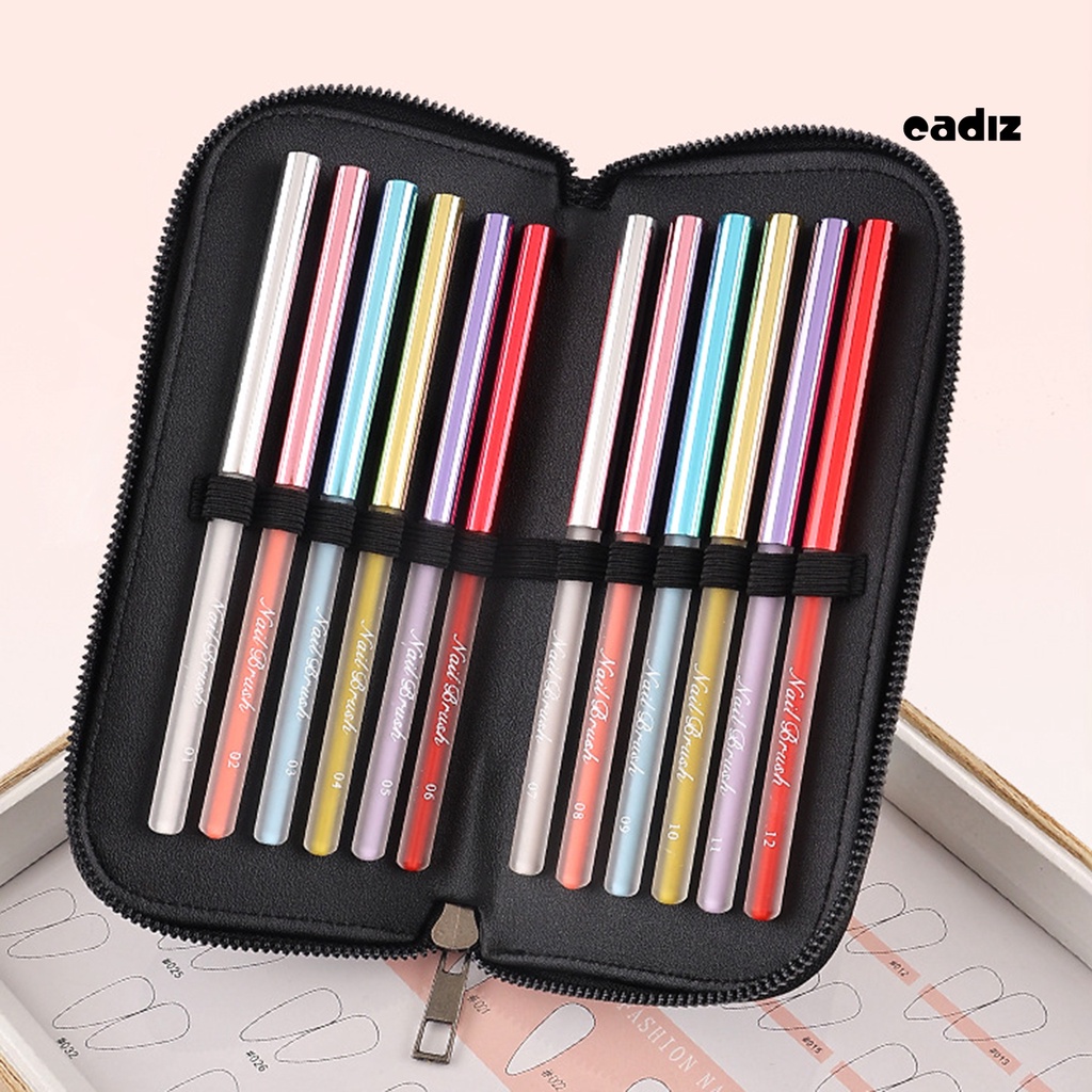 Cọ Trang Trí Móng Tay Lông Mềm Nhiều Màu Sắc Bằng Acrylic Chuyên Dụng Cho Salon